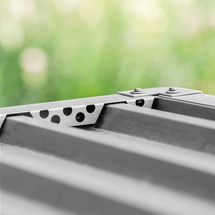 GFP Primeyard Gerätehaus Metall Gartenhaus 180x158x231 cm Geräteschuppen Pultdach anthrazit, feuerverzinktes Stahlblech, hohe Stabilität – Bild 5