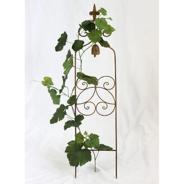 DanDiBo Rankhilfe mit Glocke 120697 Rankgitter aus Metall H-93 cm B-21 cm Kletterhilfe – Bild 5