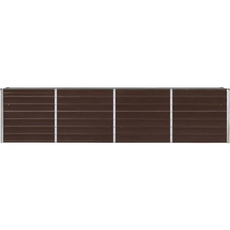 vidaXL Hochbeet 320 x 40 x 77 cm Verzinkter Stahl Braun – Bild 6