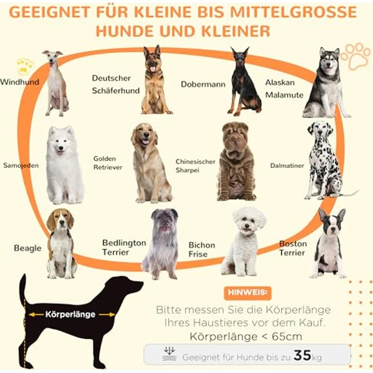 PawHut Hundekäfig für Zuhause, Haustierkäfig, Hundehütte Indoor mit Schloss, Magnettür, Hundehaus mit Fenster, Hundebox für extra große Hunde, Grau, 116 x 60 x 87 cm – Bild 3