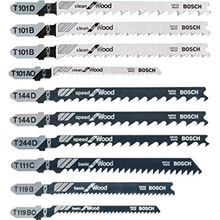 Bosch Professional 10tlg. Stichsägenblätter Set (für Holz, Zubehör für Stichsägen mit T-Schaft Aufnahme) – Bild 2