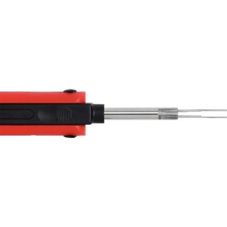KSTOOLS Entriegelungswerkzeug für Flachsteckhülsen 1,5 mm, präzise und zerstörungsfreie Entriegelung, hochwertiger Federbandstahl, mit Schutzbügel – Bild 1