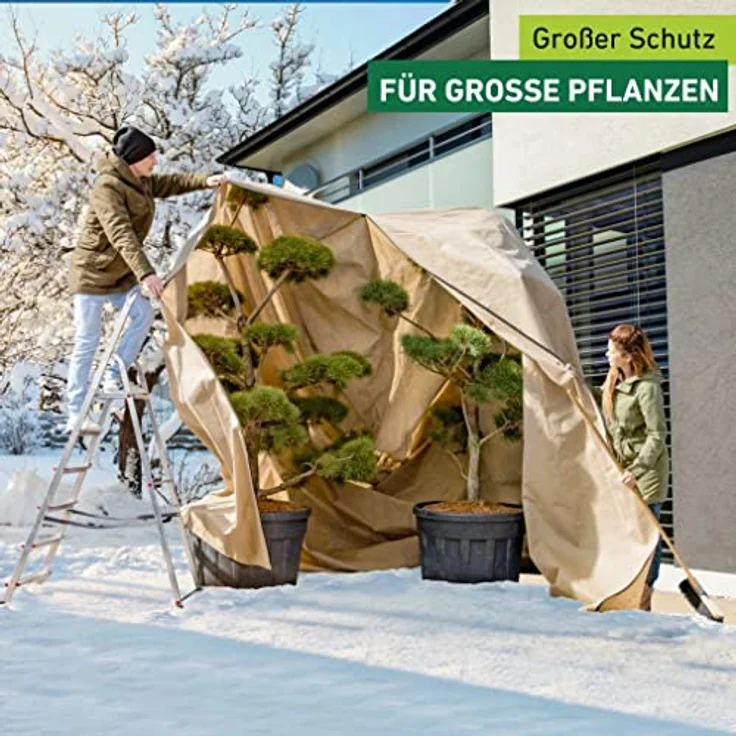 Wintervlies für Pflanzen XXL, Frostschutzhülle 390x350 cm – Bild 2