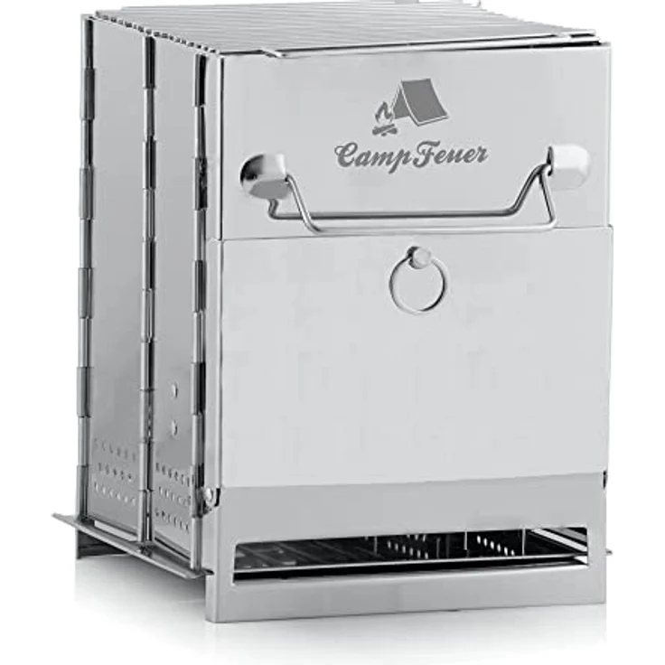 CampFeuer Edelstahl Faltgrill | 22 x 20,5 x 27 cm | Klappgrill | Campinggrill für Hiking und Outdoor | Klappbarer Grill zum Mitnehmen, mobiler Taschengrill, Camping-Grill transportabel – Bild 5
