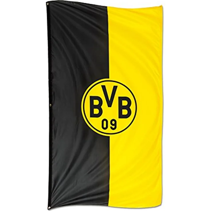 Borussia Dortmund, BVB-Hissfahne im Hochformat, Schwarz-gelb, 100x200cm – Bild 2