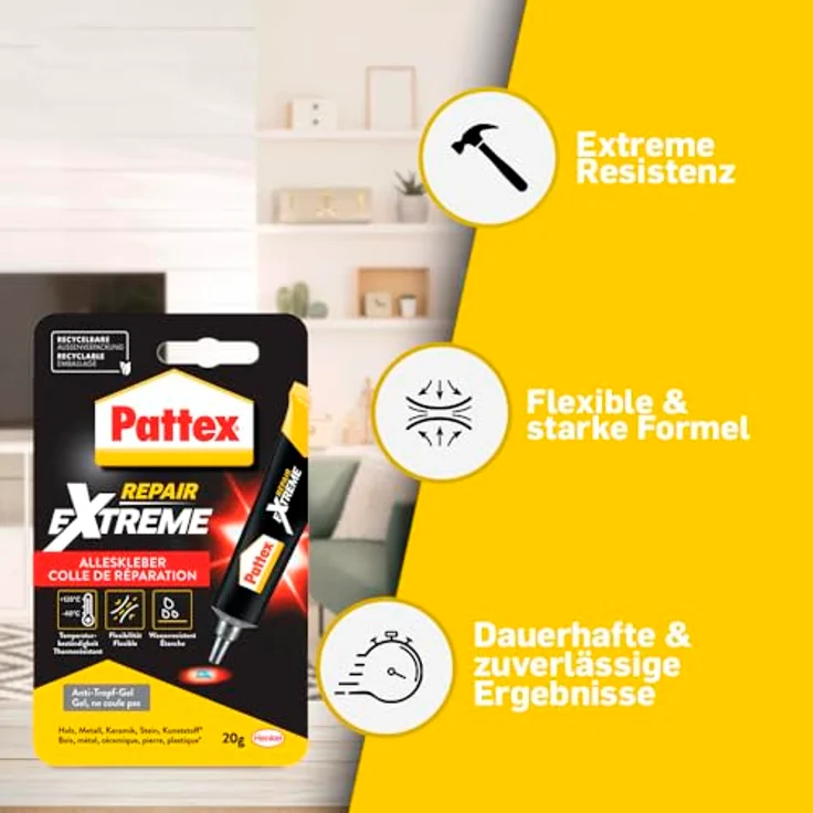 Pattex Alleskleber 100% Repair Extreme, 20 g Tube - Preisvergleich – Bild 3