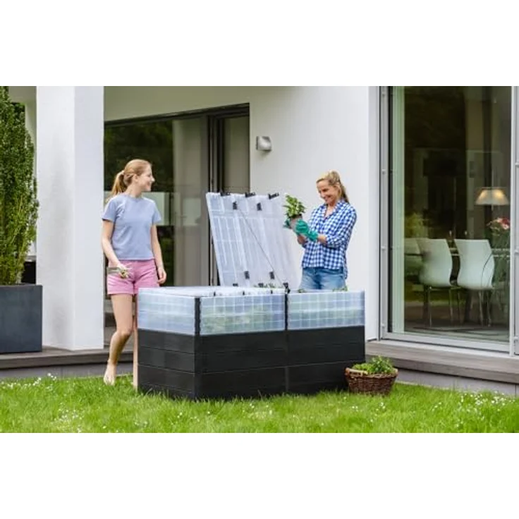 Garantia Ergo Quadro TurboPlus 2 L 80 Hochbeet Stone, inkl. Flora Wassersparsystem – Bild 5