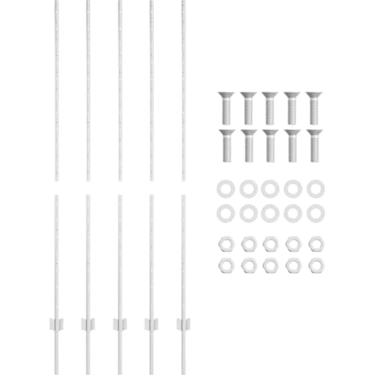 vidaXL Zaunpfosten U-Kanal, 10 Stück, 160 cm, feuerverzinkter Stahl, silber – Bild 4