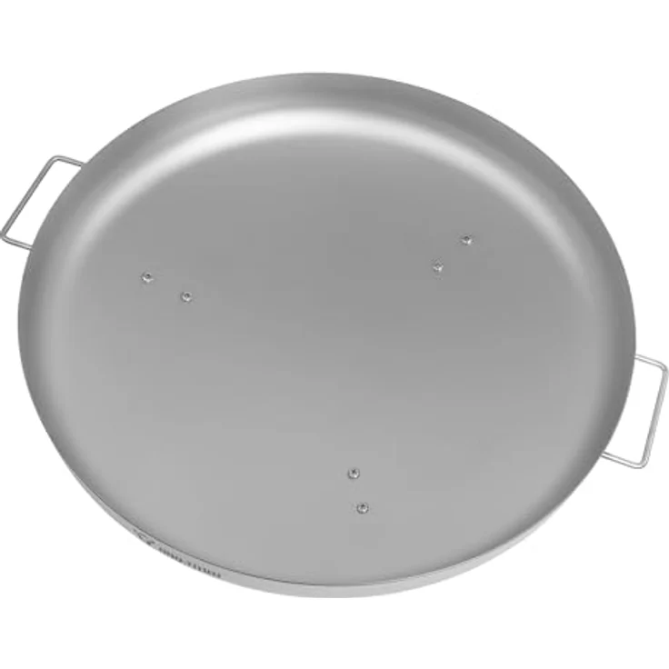 BBQ-Toro Edelstahl Feuerschale Ø 70 cm, Outdoor Feuerstelle mit drei Standbeinen und zwei Griffen, Silber, vielseitig einsetzbar als Feuerstelle oder Grill – Bild 4