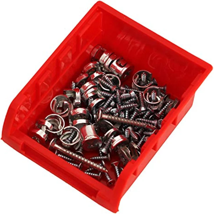 32tlg Stapelboxen Wandregal Set Werkstatt Lager Schraubenbox Werkstattregal Lagerregal Box Sortimentskasten Regal Regalsystem Steckregal – Bild 4