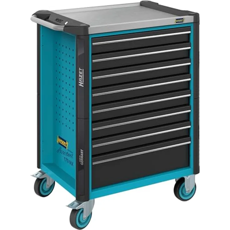 Hazet Werkstattwagen Assistent Schubladen flach: 7x77x522x398 mm Schubladen hoch: 1x162x522x398 mm (179NX-8)