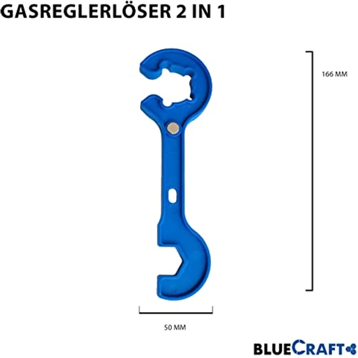 Gas-Hockerkocher 10,5 KW Profi Gaskocher Gas Kocher mit Zündsicherung und Piezozündung inkl. Gasreglerlöser mit Magnet + Schlüssel 17mm für Überwurfmutter 1/4" – Bild 5