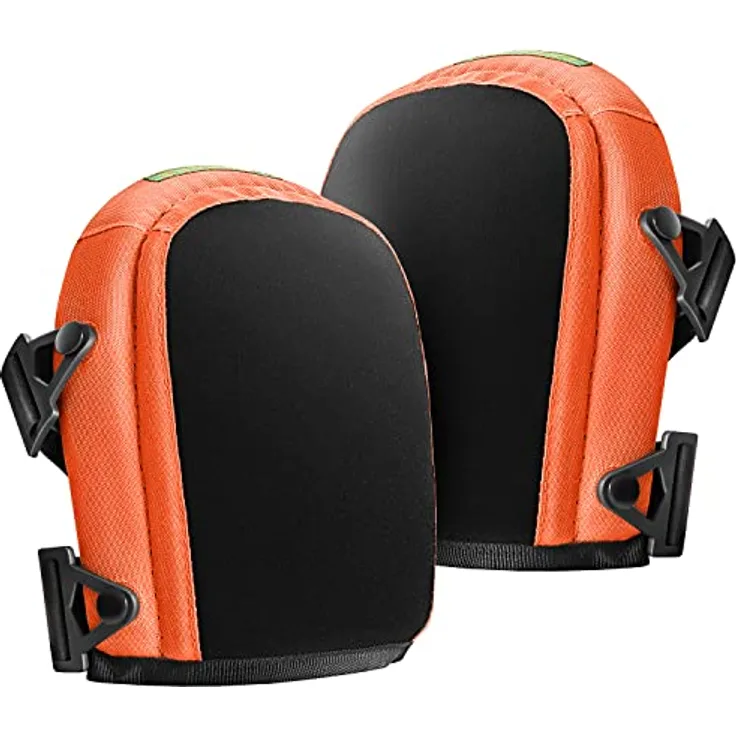 GRÜNTEK Soft-Knieschoner Klassik, 2 Strips, Comfort Gel Innenpolster, Universal-Größe, atmungsaktiv, Gartenarbeit, Pflastern