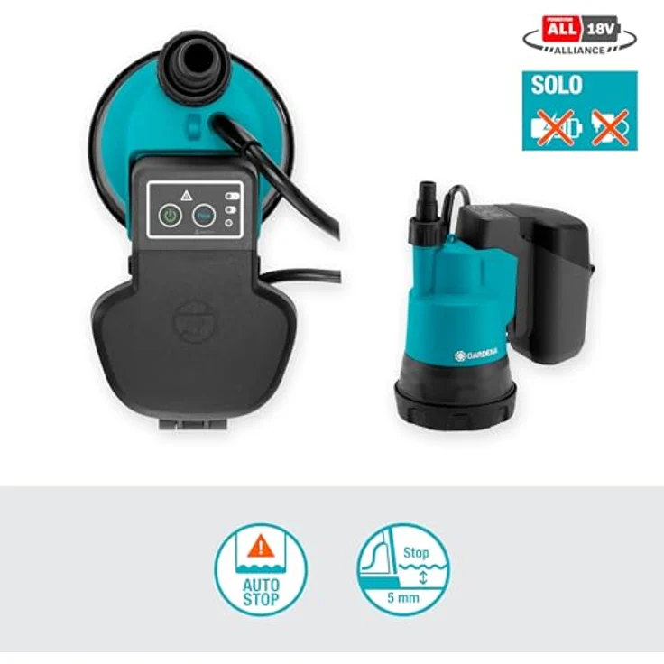 Gardena Battery-powered Submersible Pump 2000-2 18V P4A for Clean Water Without Battery and Charger – Bild 4