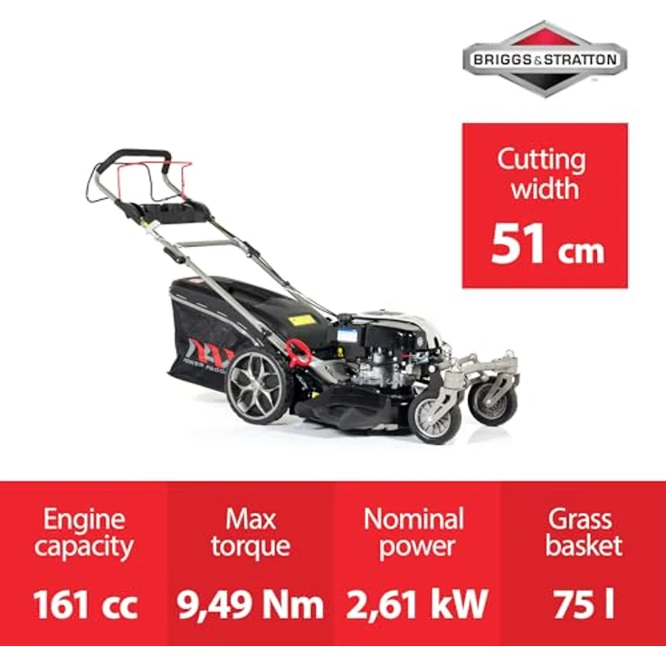 NAC Selbstfahrender Benzin-Rasenmäher NAX3000S mit 163cc Motor – Bild 5