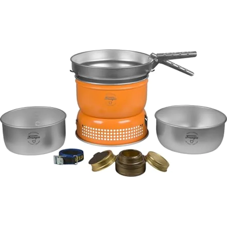 Trangia Sturmkocher 25-1 UL Special Edition, Gaskocher für 3-4 Personen mit zwei Kochtöpfen und Bratpfanne, in natürlichen Farbvarianten