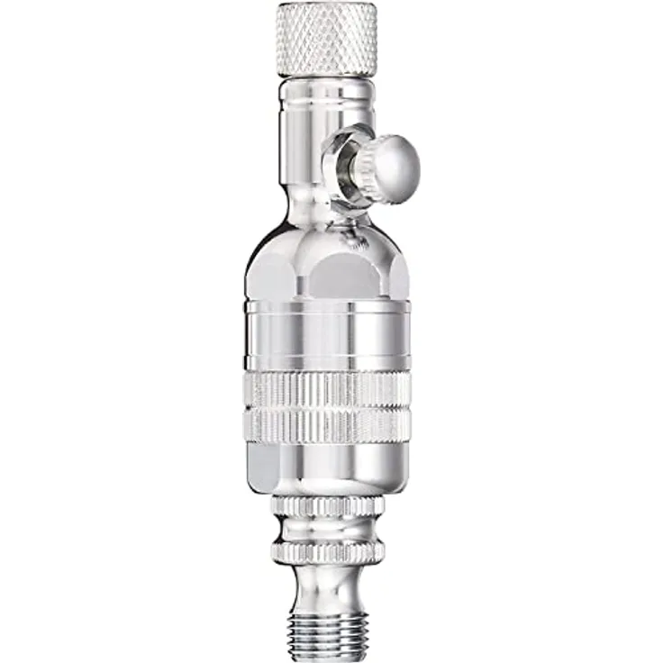 GSI Creos Mr. Hobby PS288 Drain & Dust Catcher II, Luftfilter und Handgriff für Airbrush, entfernt Wassertröpfchen & Staub, Edelstahl, chrom
