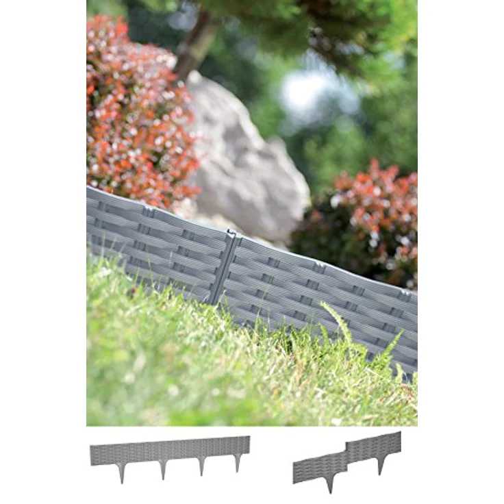 Prosper Plast ibra-405u 390 x 18,65 mm cm Garten Grenze – Stein grau (5) – Bild 3