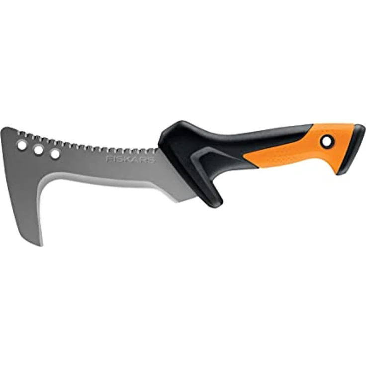 Fiskars Hippe, Auch als Sappie verwendbar, Inkl. Holster aus Nylon, Klingenlänge: 15 cm, Gehärteter Stahl/Kunststoff, Schwarz/Orange, 1051232 – Bild 1
