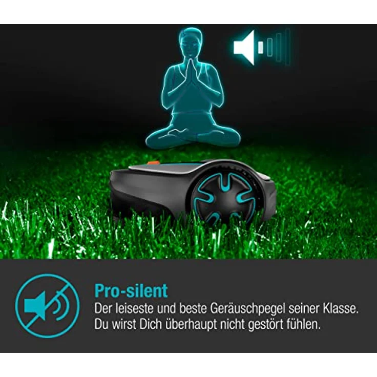 Gardena SILENO minimo, Mähroboter für Rasenflächen bis 350 m² mit Bluetooth Steuerung und leisem Betrieb (57 dB) – Bild 4