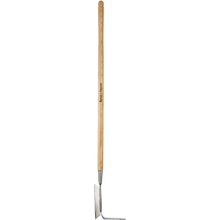 Kent & Stowe Langstiel 2in1 Unkrautentferner – Unkrautjäter mit Kratzzinke & Schneidklinge aus Edelstahl, Mooskratzer mit Holzstiel, Länge: 157 cm – Bild 1