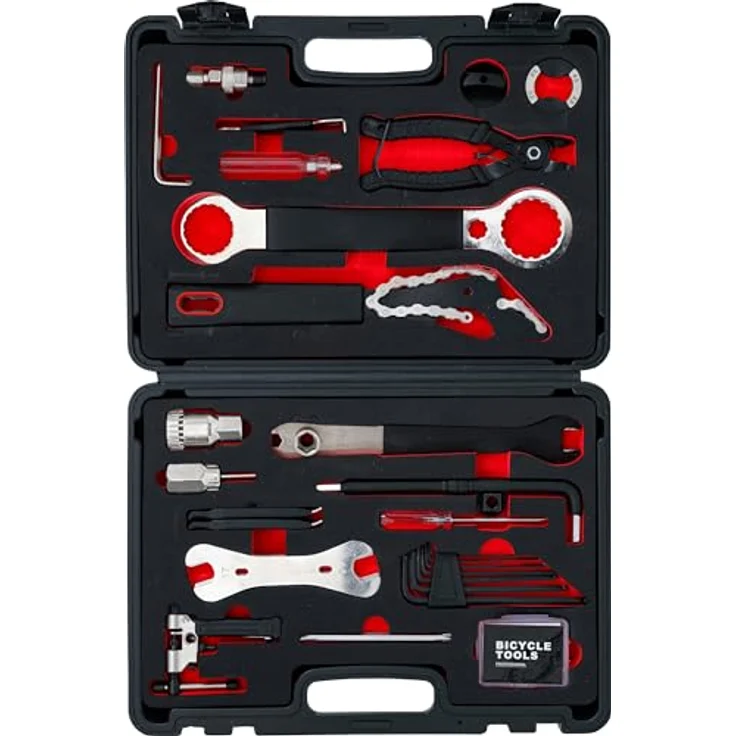BGS TECHNIC Fahrrad-Reparaturwerkzeug-Satz 32-tlg., universeller Werkzeugkoffer für Straßen- und Sporträder, Kunststoffkoffer – Bild 5