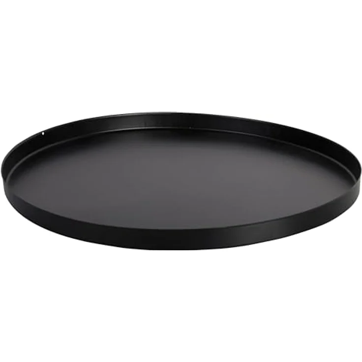 Esschert Design Bodenplatte Feuerkorb rund schwarz Eisen Schutzplatte 50x3 cm – Bild 2