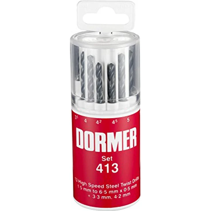 DORMER Spiralbohrersatz A191 DIN 338 Typ N Nenn-Ø 1,5-6,5x0,5 mm HSS 13 teilig Runddose – Bild 2