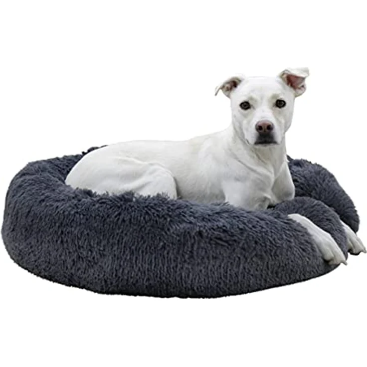 Kerbl 80409 Kuschelbett Fluffy grau, Durchmesser 60cmx18cm, 0.873 kg – Bild 5