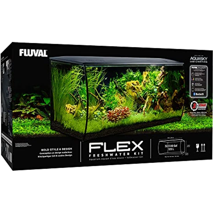 Fluval Flex Aquarium 123L, Süßwasser Aquarium, weiß – Bild 2