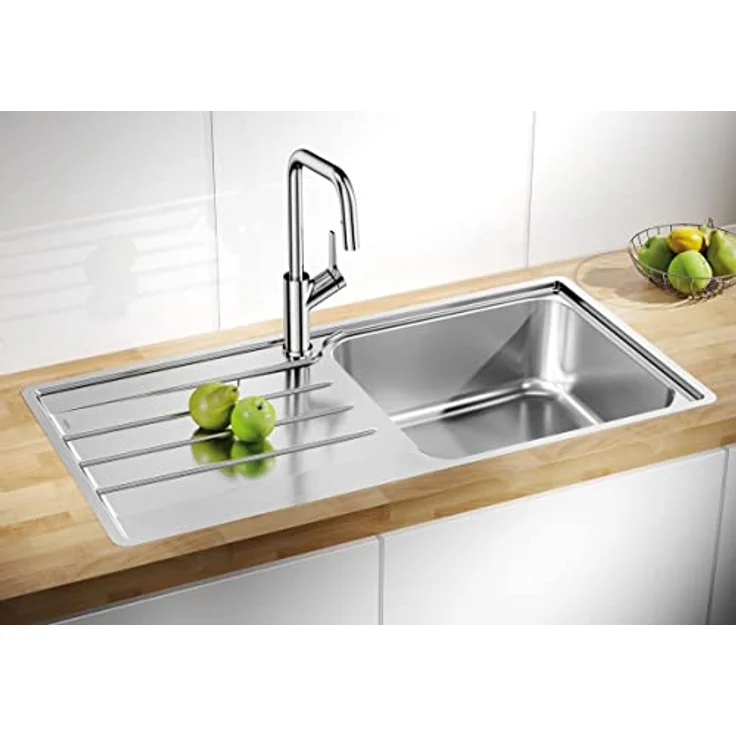 BLANCO x x Kitchen, Spüle 1 V im Beton-Style mit geräumigem Hauptbecken und Zusatzbecken – Bild 2