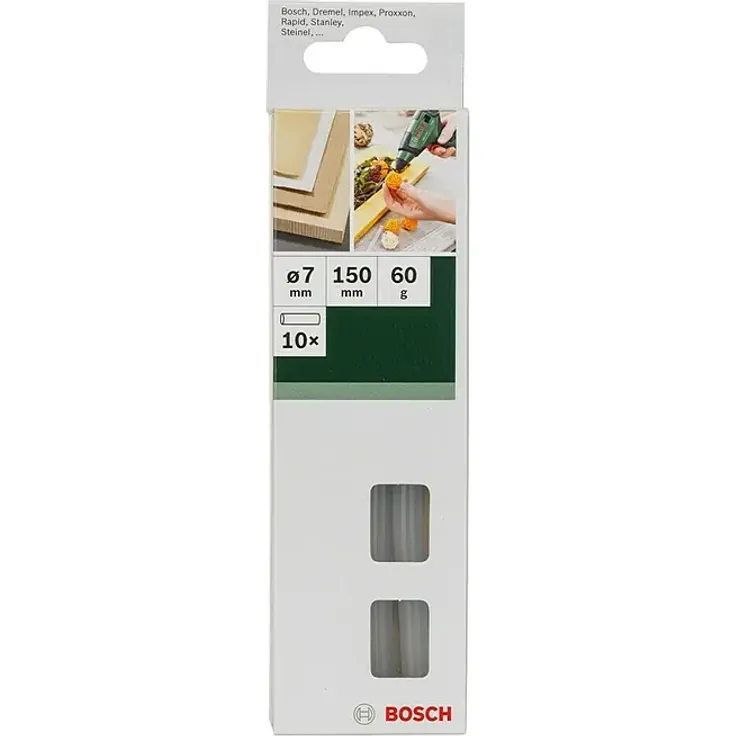 Bosch Heißklebepatronen Ultra Power, 10 Stk., Durchmesser 7 mm, transparent