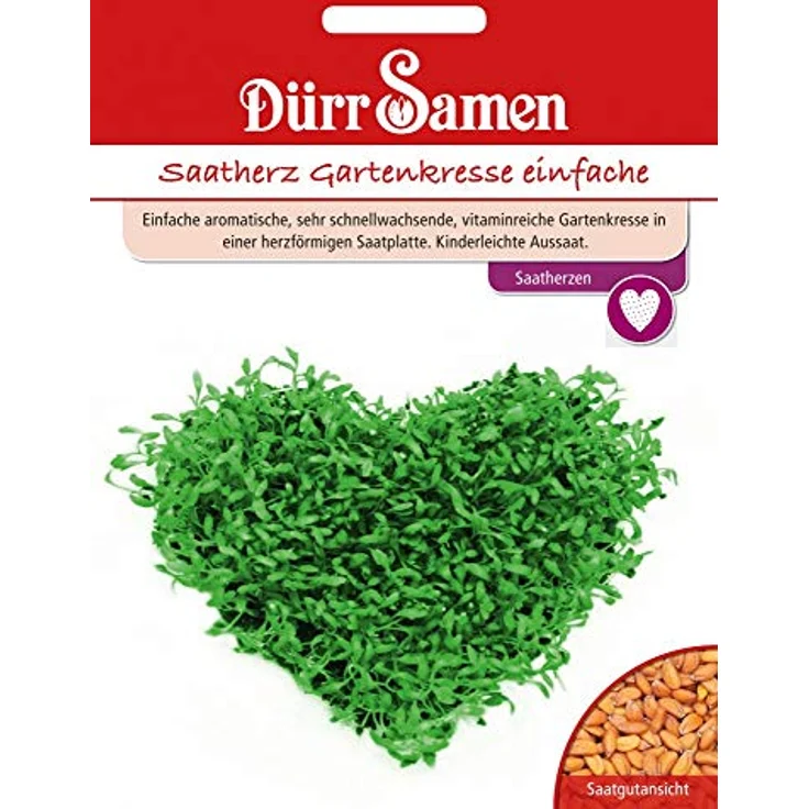 Dürr-Samen Gartenkresse einfache Saatherzen – Bild 2