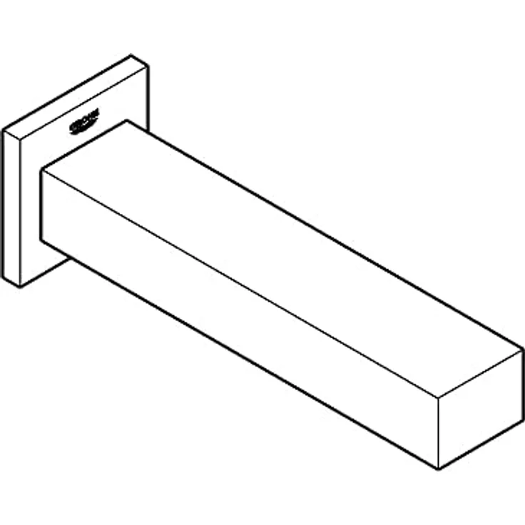 GROHE Eurocube Badarmaturen, Wanneneinlauf Wandmontage mit QuickFix, chrom, 13303000 silber – Bild 3