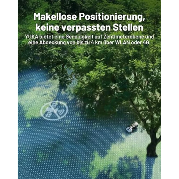 Mammotion YUKA 3000 Mähroboter, kabellos mit 4G-Modul, Auto-Kartierung, 50% Steigung, für Flächen von 3000m² bis 4000m², intelligente Objekterkennung – Bild 9