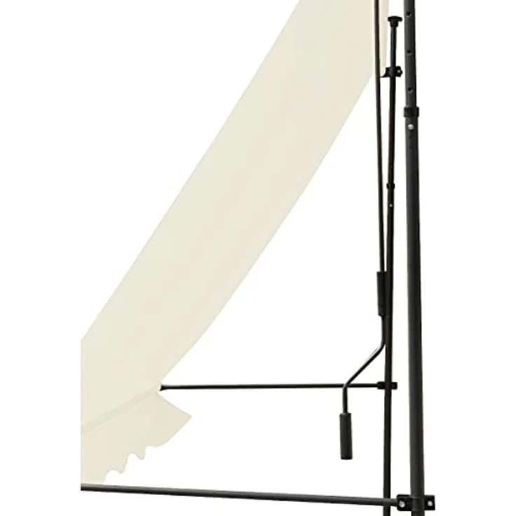 SVITA Klemmmarkise Balkonmarkise Sonnenschutz Markise Handkurbel ohne Bohren 300x120 cm (BxT) Beige, Wetter- und UV-beständig, höhenverstellbare Teleskop-Stangen – Bild 4