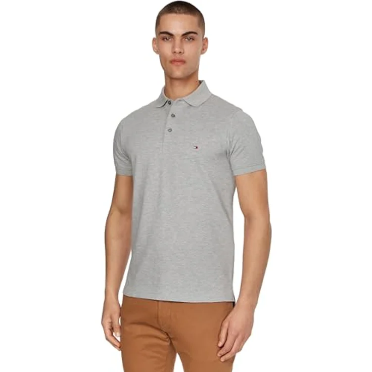 Tommy Hilfiger Poloshirt 1985 SLIM POLO aus leicht strukturiertem Piqué-Material in marineblau – Bild 2