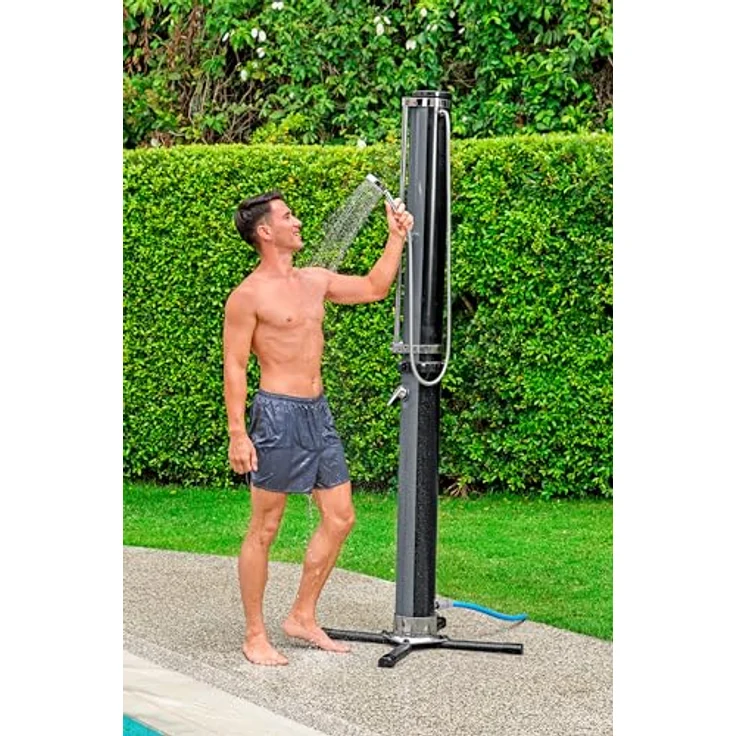 Bestway Solardusche Flowclear™, Gartendusche Solarflow™ 35 Liter, inkl. verstellbarem Duschkopf und 35-Liter-Wassertank – Bild 9