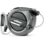 XPOtool Schlauchtrommel, Wand Schlauchbox mit 30m Wasserschlauch, Aufroll-Automatik, witterungsbeständig und 180° schwenkbar