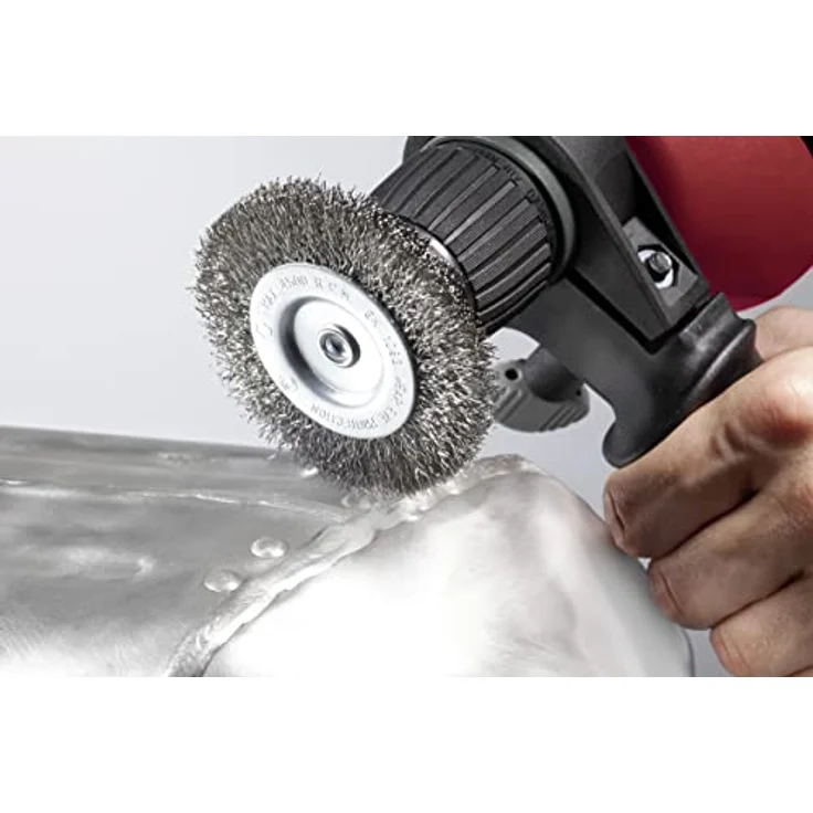 KWB Scheibenbürste, Edelstahl-Draht, rostfrei, gewellt, Durchmesser 75 mm - 609830 – Bild 4