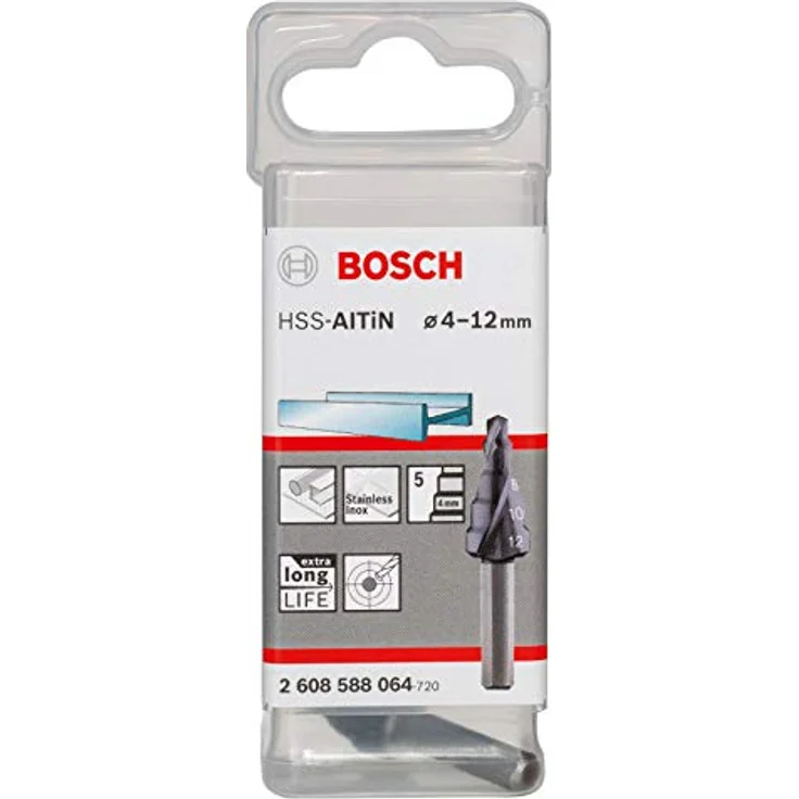 BOSCH HSS-AlTiN Stufenbohrer für Kabelverschraubungen, 12 Stufen M10-M40, 125,5 mm x 10 mm, hohe Standzeit und glattes Bohren – Bild 2