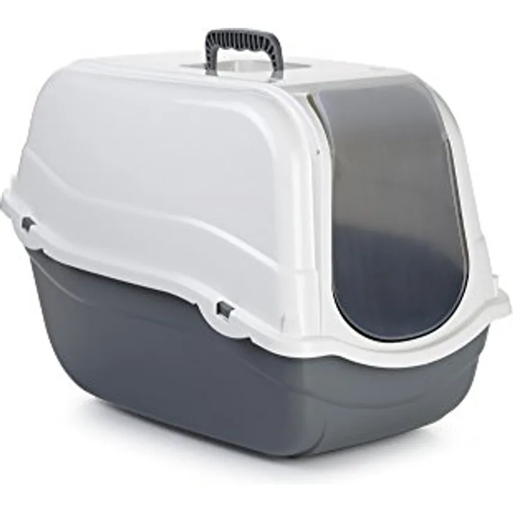 Beeztees 400482 Toilette Romeo, 54 x 33 x 42 cm, grau/weiß