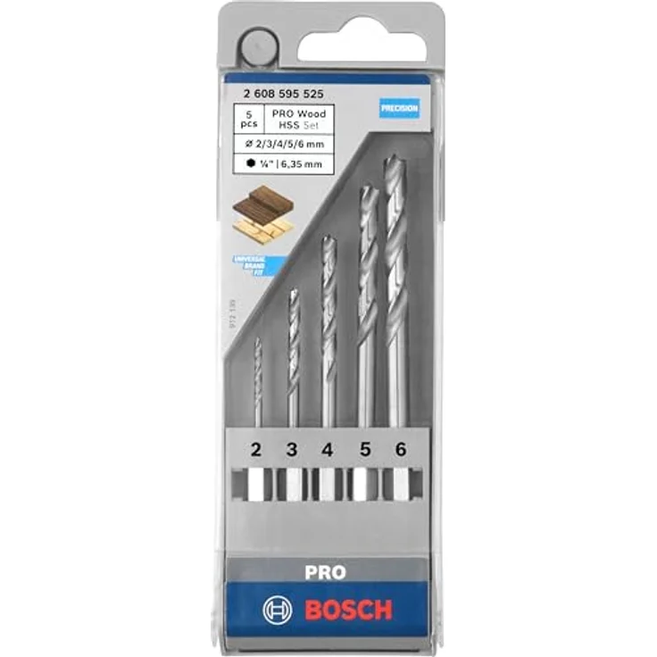 Bosch ProfessionalProfessional 5tlg. Holzspiralbohrer-Set mit 1-4- Sechskantschaft HSS – Bild 2