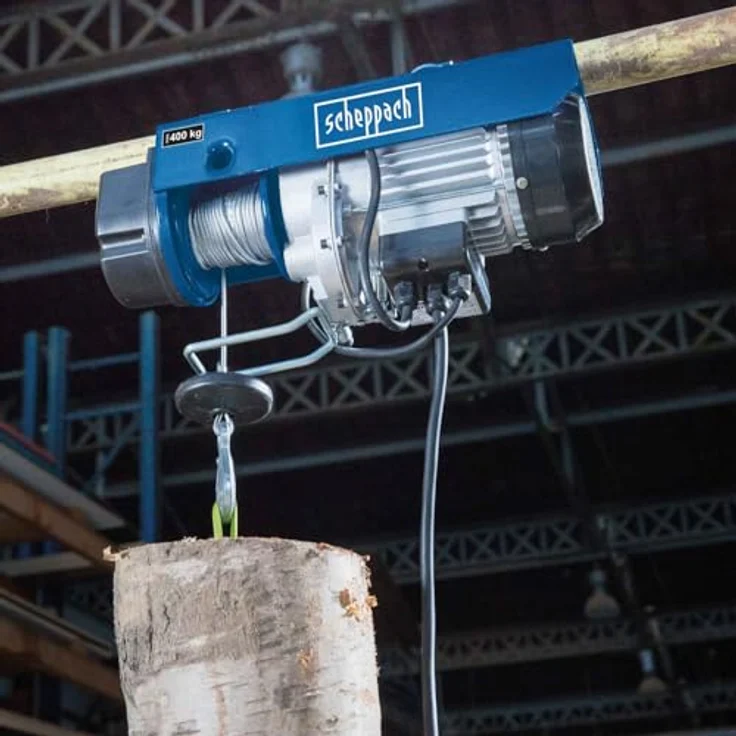 Scheppach elektrischer Seilzug HRS400 (Tragkraft 400 Kg, 780 W, Hubhöhe 12 m, Drahtseil 12 m) – Bild 5