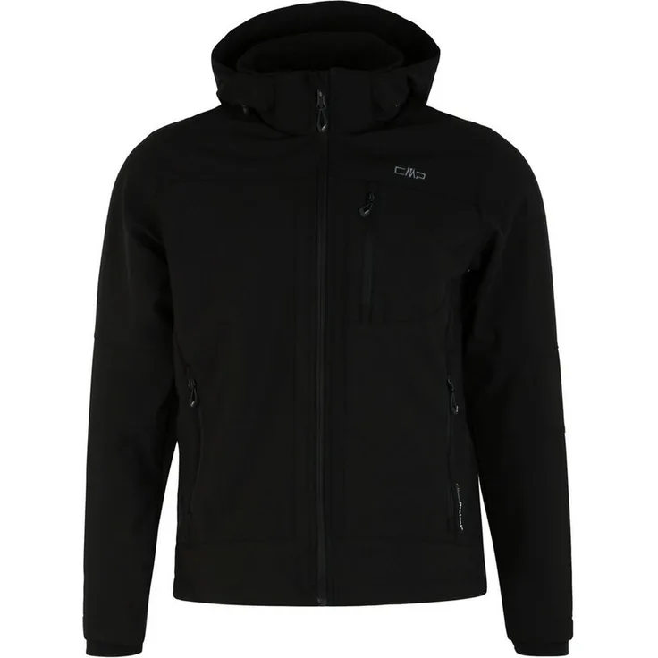 CMP Softshelljacke (1-St), Zip Hood, winddicht, wasserdicht, atmungsaktiv, Fleece Innenfutter