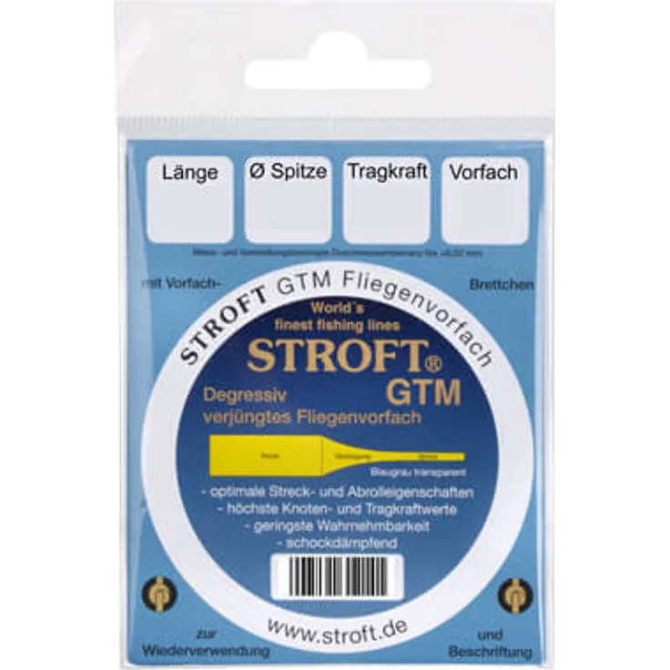 WAKU STROFT GTM Fliegenvorfachsystem 375cm klein Nr.33 0,42mm 03X