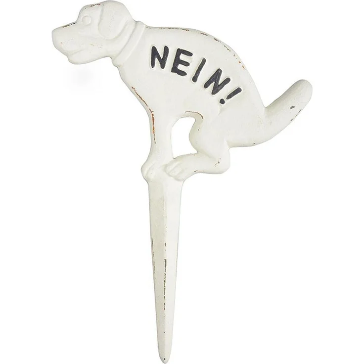 Esschert Design Hinweisschild NEIN! Hund antik weiß HB18