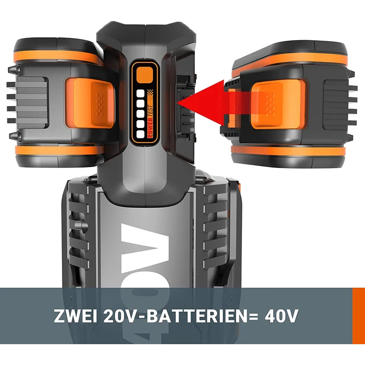 Worx Rasentrimmer Freischneider 40V Max WG186E.92 ohne Akkus 38 cm Schnittkreis – Bild 3