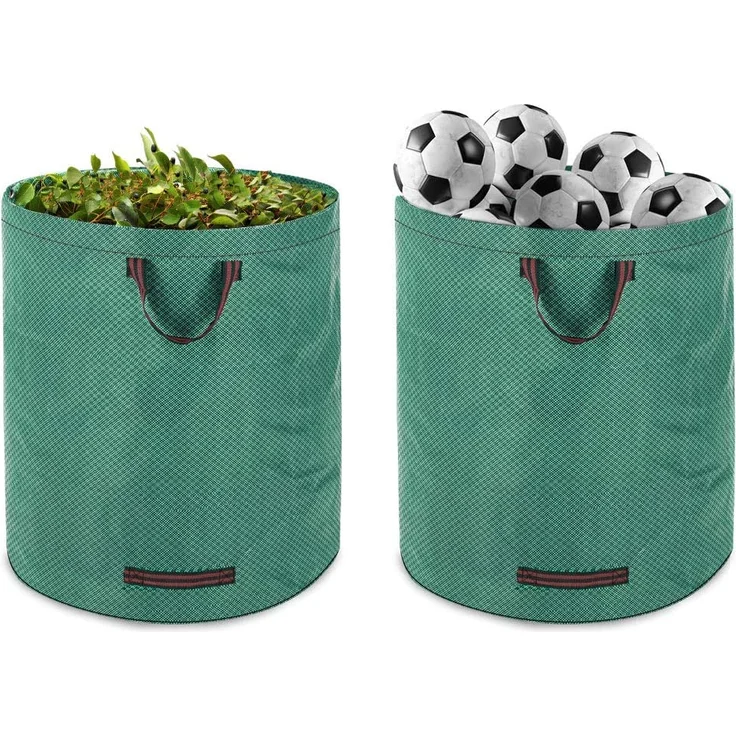 Deuba 2x Gartenabfallsack Laubsack 280 Liter = 560L | bis zu 50kg belastbar | zusammenfaltbar | Gartensack Gartentasche Rasensack – Bild 3