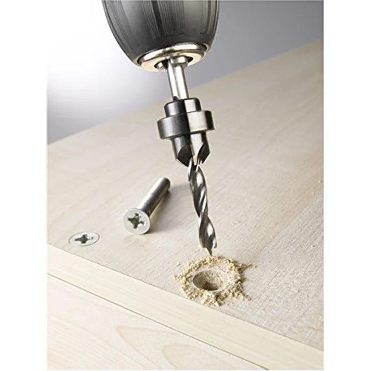 kwb Holzspiralbohrer Ø 5,0 mm mit Senker und Tiefenstop 513105 (CV-Stahl, individuell einstellbar) – Bild 2